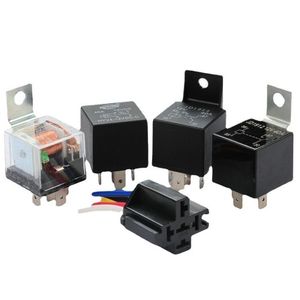 Relé Automático de 12V/24V 40A con Soporte y LED - 4/5 Pines para Auto/Triciclo/Moto - Modelo 1912 Cobre y Plata, Venta Directa de Fábrica - Product Image 1