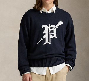 Pull Intarsia personnalisé avec logo grand ajustement pour hommes OEM et ODM Pull en tricot de coton de couleur unie à col ras du cou pour hommes - Product Image 6
