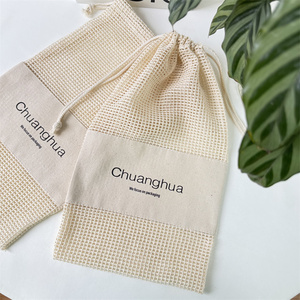 Bolsas de Malla de Algodón Orgánico Reutilizables y Personalizables con Cordón para Compras de Frutas y Verduras - Product Image 5
