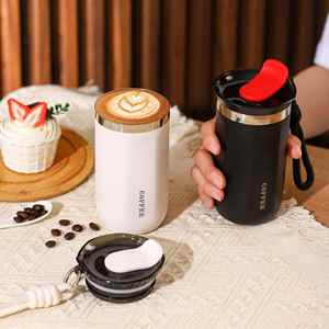 2025 New Stainless Steel Rope Insulated <b>Coffee</b> Mug with Lid Business Office Water Cup Car <b>Bottle</b> for Cold Beverages - Product Image 3