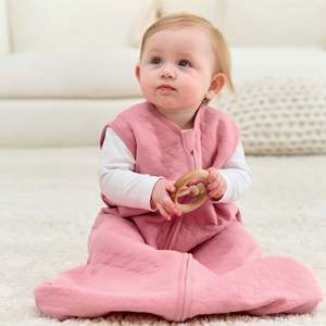 Gigoteuse en coton sans manches avec couverture intégrée pour bébé et tout-petit - Product Image 1