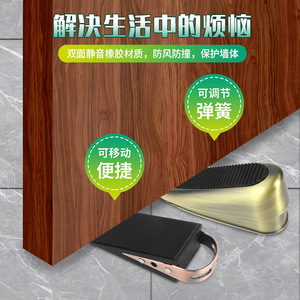 Stainless Steel Folding <b>Door</b> Stop Wall Mount Foot Operated <b>Door</b> Holder Minimalist Design Easy Installation General Use - Product Image 4