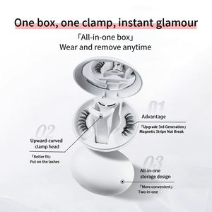 Pestañas Magnéticas Reutilizables, Suaves, Par de Pestañas Postizas, Delineador Magnético Fuerte, Fácil de Aplicar, Resistente al Agua, Duraderas, <span class=keywords><strong>Maquillaje</strong></span> Diario para Mujer, 3D - Product Image 2
