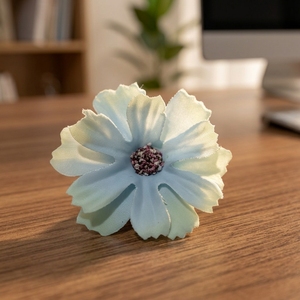 Fleurs artificielles en soie pour DIY, matériaux pour couronnes faites à la main, fleurs à six pétales, décorations de mariage, fleurs pour coiffes d'opéra - Product Image 5
