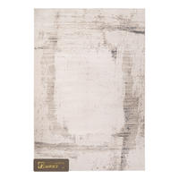 Tapis Turc Abstrait Moderne Effet Vieilli LandScopeTech, Tissé Wilton Haute Densité, Antidérapant avec Support en Jute, Aspect Soie, Convient aux Animaux Domestiques