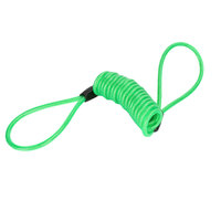 Câble à ressort de verrouillage de vélo en acier antivol de 150CM avec verrouillage de disque d'alarme Rappel de sécurité de vélo et de protection contre le vol de moto