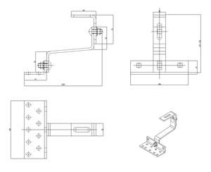 Crochet de support réglable en acier inoxydable sur le toit en tuiles Installation facile Réduire le matériel lâche Crochet de montage de toit solaire - Product Image 3