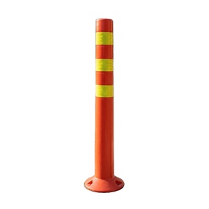 Poteau de signalisation routière pliable en plastique PU Showway 750 mm, réflecteur prismatique haute intensité, sans alimentation électrique, pour avertissement de circulation - Product Image 1