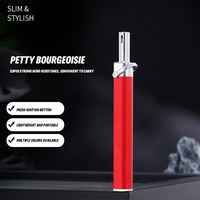 Briquet à gaz butane portable en gros, mini, design flamme longue et ouverte, accessoires de fumeur en métal
