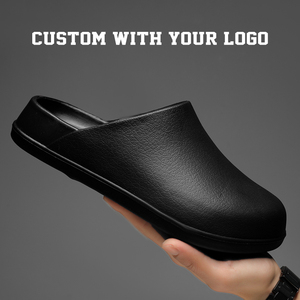 ฤดูร้อนแฟชั่นกันน้ําปิดนิ้วเท้ารองเท้าพิมพ์โลโก้ที่กําหนดเองรองเท้าชายหาดผู้หญิงผู้ชาย EVA รองเท้าแตะรองเท้าแตะโลโก้ - Product Image 5