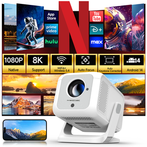 Projecteur LCD LED portable pour HY310X Android 14, prise en charge 1080P 8K, haut-parleurs intégrés, modèle le plus récent, utilisation extérieure, 410 lumens - Product Image 1
