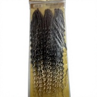 Treccine all'uncinetto pre-annodate Ombre Water Wave Bohemian, 24 pollici, morbide extension di capelli sintetici ondulati per donna, per uso quotidiano e vacanze