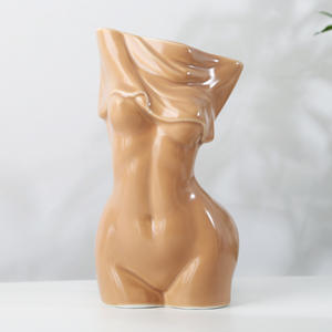 Vase à fleurs en céramique, buste, corps féminin <span class=keywords><strong>sexy</strong></span>, pot à fleurs en forme de corps, pour cadeaux d'anniversaire, décoration de la maison et du bureau - Product Image 3