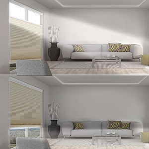 มู่ลี่ม่านรังผึ้งกรองแสงจากบนลงล่างแบบไร้สายสำหรับหน้าต่างฉนวนกันความร้อนของเด็ก - Product Image 5