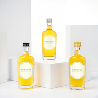 Emballage personnalisé en verre pour flacon roll-on de 50 ml pour spiritueux, avec un design de forme unique, compatible avec la vodka, le whisky et le vin