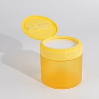 Récipient cosmétique populaire Pot à rabat jaune Pot de toner PP vide avec pince à épiler et tampon de coton 200 ml 250 ml 300ml 350ml 400ml