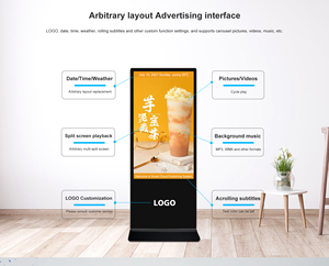 Écrans publicitaires numériques verticaux tendance de 55 <span class=keywords><strong>pouces</strong></span> 2k/4k, écrans et affichages multi-USB - Product Image 2