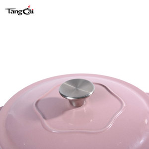 Olla <span class=keywords><strong>de</strong></span> Hierro Fundido Esmaltado Tipo Dutch Oven, Gran Capacidad <span class=keywords><strong>de</strong></span> 5QT, Certificación LFGB/CE/C65, Logotipo Personalizable, Apta para Gas e Inducción, Venta al Por Mayor - Product Image 5