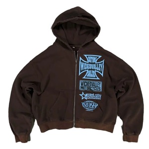 Sudadera con capucha y cremallera con estampado digital 3D de estilo europeo y americano, novedad transfronteriza de marca de moda - Product Image 6