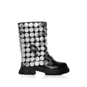 Offre Spéciale femmes plate-forme talon épais réfléchissant argent décoration <span class=keywords><strong>bottes</strong></span> filles brillant plat <span class=keywords><strong>bottes</strong></span> <span class=keywords><strong>hautes</strong></span> - Product Image 1