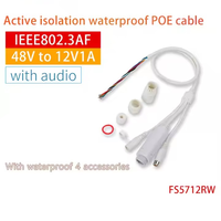 FS5712RW Câble LAN POE étanche personnalisé pour caméra IP CCTV Toutes utilisations IPC