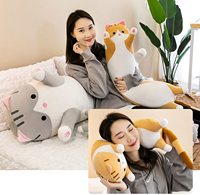 Oreiller géant en peluche pour chat, oreiller de sommeil en peluche pour chaton, oreiller câlin doux et long pour chaton, poupée