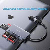 Lector de Tarjetas USB 3.0 Tipo C 2 en 1 SD/CF/M2/MS 5 en 1, Tipo CF