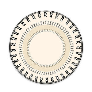 พรมขนสัตว์เทียมทรงกลมทันสมัย ลายแบบนามธรรม กันลื่น สำหรับห้องนั่งเล่น สีครีม ของตกแต่งบ้าน 1 0067 - Product Image 2