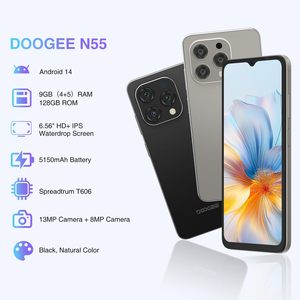 Doogee N55 6.56 \ "90Hz IPS điện thoại thông minh 4GB + 128GB Android 14 13MP phía sau máy ảnh mặt mở khóa 4G LTE Thương hiệu Mới ban đầu điện thoại di động - Product Image 2