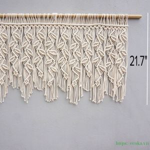 Tapiz de pared personalizado de algodón con diseño geométrico retro, tejido a mano, precio económico, de Vietnam. - Product Image 2