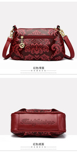 Ladies Embossed PU Leather Crossbody Bag <b>Small</b> Women Leather Handbag Women Leather Satchel Shoulder Bag - Product Image 5