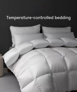 Couette matelassée en duvet d'oie 95% coton jacquard, 140 fils, douce, respirante, toutes saisons, très vendue - Product Image 3