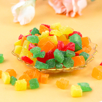 Bonbons en Gros OEM à Saveur de Fruits, Divers Goûts, Douceurs Molles, Gommeux, Papaye en Dés, Snacks aux Fruits