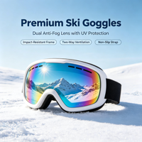 Masque de ski anti-buée en tissu, lunettes de protection UV pour sports de neige, pour hommes et femmes, ski en plein air
