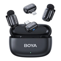 Micrófono de Solapa Inalámbrico BOYA Mini para iPhone, iPad, Teléfono Android Tipo-C, Transmisión en Vivo, Grabación de Audio y Video, Vlog