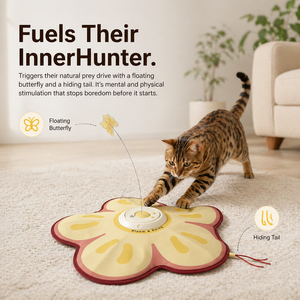 Smart Interactive Cat Toy Motion Activated Automatic Hide and Seek Peekaboo Feather Game USB Rechargeable Pet Supplies - Product Image 2