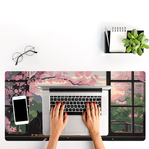 Tapis de bureau Molan Strawberry Jam - Grand tapis de souris extensible mignon et kawaii avec motif de lapin pour la maison, le bureau et les fans d'anime - Product Image 3