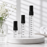 Botol Parfum Mini 2ml 3ml 5ml 10ml Kaca Bening Dengan Sprayer Botol Sampel Parfum Kosong Dengan Skala