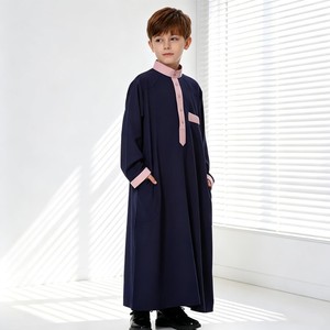 Popolare Abbigliamento Islamico per Bambini: Jubba, Thobe, Abaya, Kaftan, Veste per Bambini Arabi Sauditi, Abaya Turca per Ragazzi - Product Image 1