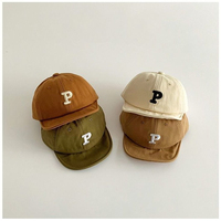 Gorra de Primavera/Otoño con Visera Suave y Letras Bordadas, Gorro de Moda para Bebés Niños y Niñas, Uso Diario