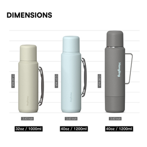 Botella de Agua Hong Ling de Doble Pared, Acero Inoxidable 304, Logotipo Personalizado, Impresión Completa, 1000 ml, <span class=keywords><strong>con</strong></span> Asa - Product Image 2