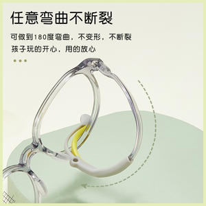 Monturas de Gafas Redondas Ecológicas para Niños TR 1730, Ligeras, Antideslizantes, Resistentes a Caídas, Lentes Acrílicas de Marco Completo, Danyang - Product Image 3