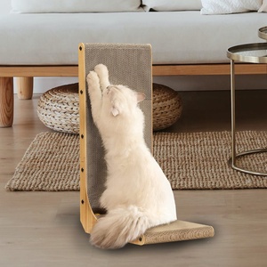 Nouveau design de griffoir mural en forme de L pour chat avec carton pour jouet à gratter pour chats d'intérieur - Product Image 3