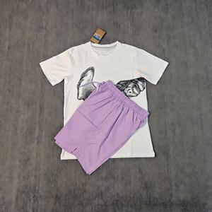 2026 Nieuwe Mode Botprint Snel Droogende T-Shirt Set Heren Dun Ademend IJs Zijde Korte Mouw Casual 2-Delig Shirts & Tops Outfit - Product Image 3