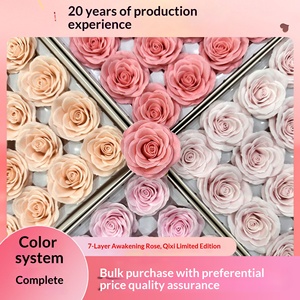 Bouquet de fleurs artificielles à sept couches <span class=keywords><strong>en</strong></span> forme de rose éternelle de la série Z pour la Saint-Valentin chinoise, cadeau DIY à injecter - Product Image 3