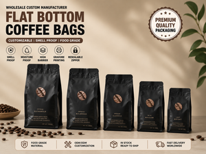Bolsas de Empaque Personalizadas de 250g, 500g y 1lb, Bolsas con Fondo Plano y Laterales Reforzados, Bolsas para Café con Válvula - Product Image 1