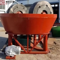 Broyeur à moulin à bacs humides à fonctionnement stable, combiné avec un équipement d'amalgamation pour le traitement de la séparation des minerais métalliques