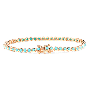 <span class=keywords><strong>Bracciale</strong></span> in Ottone Placcato <span class=keywords><strong>Oro</strong></span> Gemnel per Donne con Zirconi <span class=keywords><strong>e</strong></span> <span class=keywords><strong>Turchese</strong></span>, dal Produttore di Gioielli in Ottone - Product Image 5