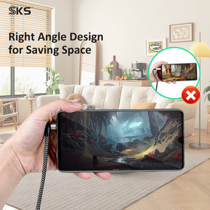 90 °   Cabo de Extensão de Áudio DC3.5 M-F em Forma de L, 3P, com Conectores Banhados a Ouro, Cabo AUX para Jogos e Headset - Product Image 2