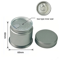 Boîte de conserve hermétique pour thé Matcha blanc avec logo personnalisé, petites boîtes de poudre métallique écologiques, couvercle à vis OEM/ODM 20g 30g 50g pour les aliments